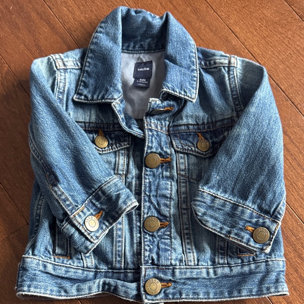 GAP Kids Blue Denim Jacket with Gold Buttons